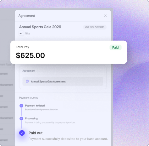 Get Paid And Get Perks workflow preview